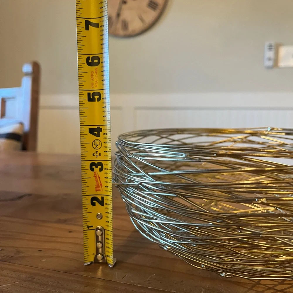 Gold Metal Wire Nest Basket - Picture 6 of 7